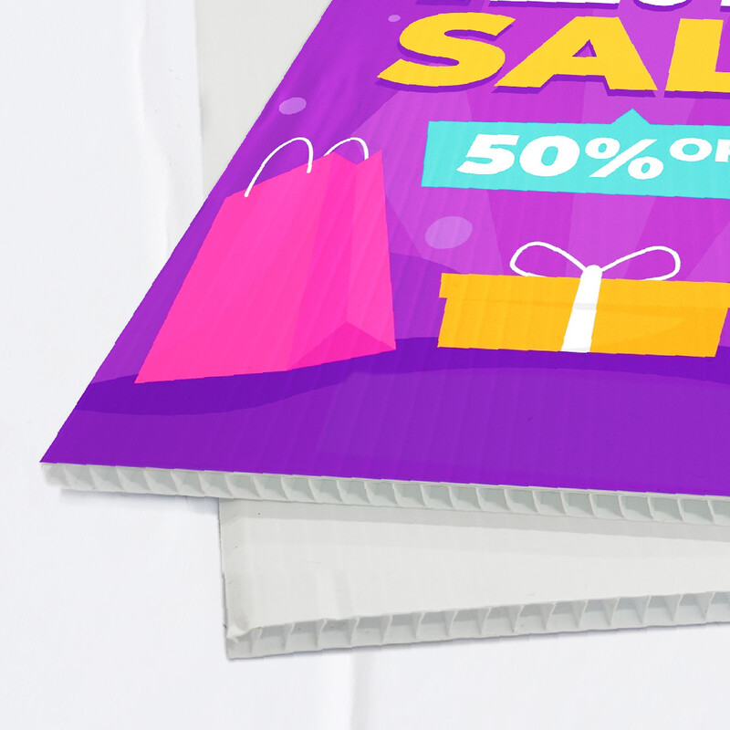 White Sticker + 5mm PP Board